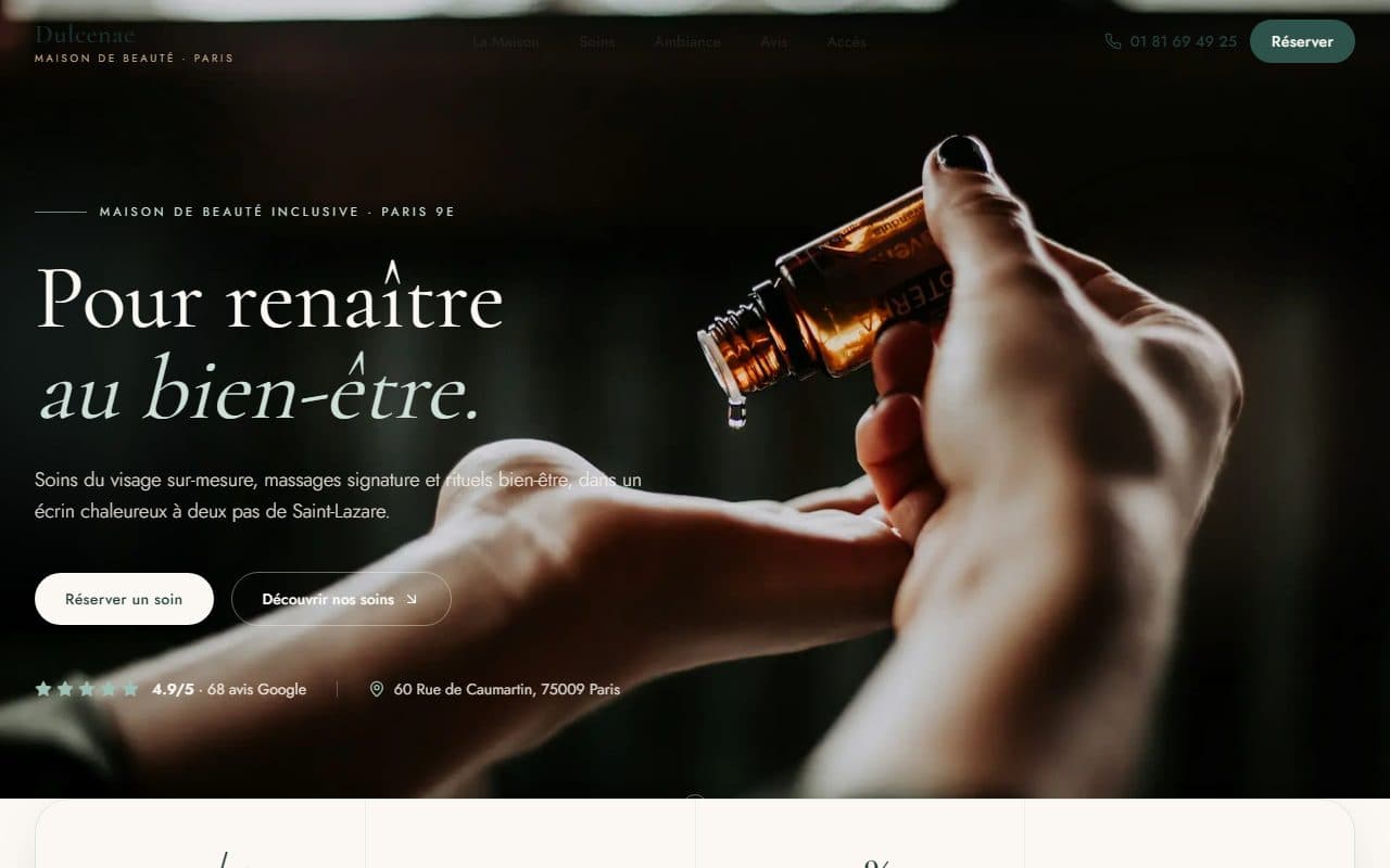Site internet réalisé pour Dulcenae Paris, pâtisserie à Paris